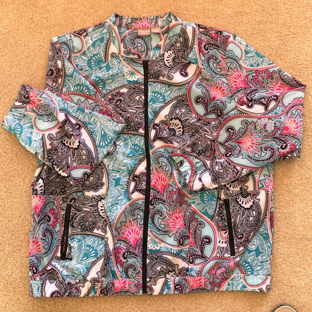 Chicos Zenergy paisley jacket